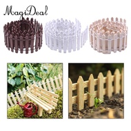 MagiDeal Miniature Fence Garden Decor, Miniature Fairy Garden Wooden Fence Terrarium Dollhouse DIY A