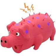 Andiker Dog Squeaky Toy, Dots Latex Dog Chew Toys with a Oinks Sound Squeaker Grunting Pig Dog Toy D