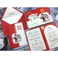 Red wedding invitation Combo | Full package printing | No birth | CB-SL711