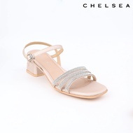 Chelsea Aeriel Sandals Heeled(Nude/White)
