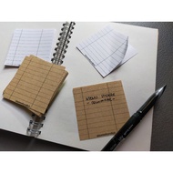 24 sheets Basic Memo Stickers in Columnar Design | Kraft nad White sticker