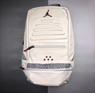 堅貨💥全新Jordan Air Jordan 3 經典白水泥爆裂紋大容量 籃球包背包雙肩包背囊 男女同款情侶款 白色