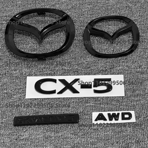 for Mazda 2022-2025 CX-5 black front logo CX5 rear logo,SKYACTIV G AWD Car Letter Replaced Badge Log