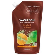 莎羅雅（SARAYA）Wash Bon Prime Form 草本柑橘香氛泡沫洗手液補充包 500mL