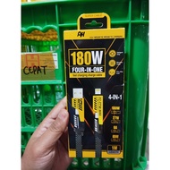 TYPE C TO C CHARGER CABLE 180W USB TYPE C TO LILING CABLE 27W TYPE C TO MICRO FAST CHARGING 4IN1 NYL