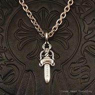 Chrome Hearts Street Wear Crow Necklace Men Women Medium Double-Sided Sword Necklace Pendant Europea
