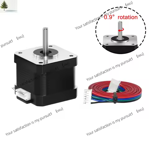 Nema17 stepper motor 17HS4401S-0.9 ° 28N.cm 1.3A 4 lines, suitable for CNC laser engraving machine 3