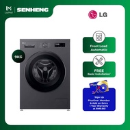 LG 9KG Front Load Washer | Washing Machine | Mesin Basuh FB1209S6M with 6 motion Inverter Direct Dri