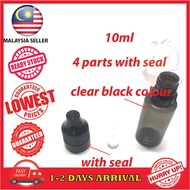 10ml Black Colour Bottle Dropper With Seal Bottle Plastic Bottle Squeezable Plastic Liquid Bottle Ey