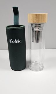 Volvic玻璃水樽(附茶隔)