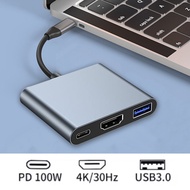 USB C to 4K HDMI Adapter with USB 3.0 and 100W PD, Connect Phone to TV or Laptop Display