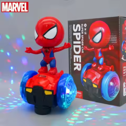 Marvel Spiderman Automatic Turn Vehicle Skateboard Acousto-optic Car Electric Music Toys Stunt Scoot