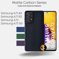 Samsung Galaxy A71 4G (A715)/A71 5G/A72 4G 5G/A73 5G Matte Carbon Fiber Flexible Soft Slim TPU Phone