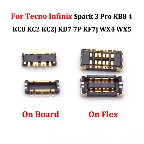 2-10pcs Battery Flex FPC Plug Connector For Tecno Infinix Spark 3 Pro KB8 4 KC8 KC2 KC2j KB7 7P KF7j