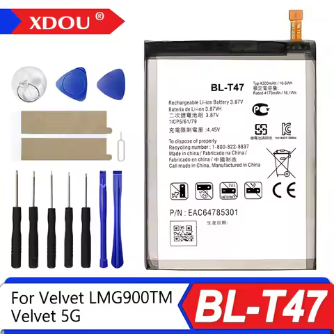 New BL-T47 4300mAh Battery For LG Velvet LMG900TM Velvet 5G BL T47 G9 Mobile phone Batteries+Tools