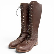 成色極佳 △RED RED WING 3386 GLORIA 桃花心木色原廠繫帶皮革長靴ブラウン9B (26cm) 美國製 女款