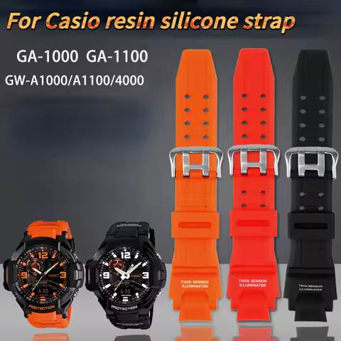 Silicone Rubber strap For Casio G-SHOCK GA1000 GA1100 GW4000 G1400 GW-A1000/1100 Blue red Waterproof