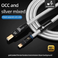 Hifi Upgrade USB Audio Cable Type A to Type B, A-C,C-B, C-C USB Cable OCC Shielded Audio Cable for D