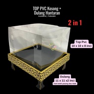 PVC dan Tapak Dulang Hantaran Petak Kayu | Tray Hantaran l Kerawang Gold | Kahwin Pertunangan