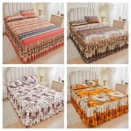 Lace sheet tatami mattress cover 950TC Cotton Single/Queen/King Fitted Bedsheet Pillow Case Cadar Mu