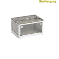 FOLDABLE STORAGE BOX 80L 60X42X33.5CM COSSY+ 9002 WHITE/CLEAR