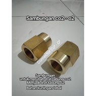 Co2 tube connection to o2 tube co2 to o2 nipple/ co2 to o2 connector/