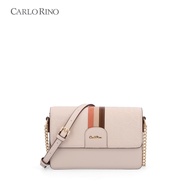 Carlo Rino Nude Lucky Stripe Crossbody Bag