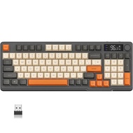 FREE WOLF M96 Wireless Mechanical Keyboard – Bluetooth/2.4G Dual Mode Gradient Keycaps OLED Screen L