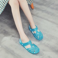 Hole Shoes Women Summer Jelly Sandals Women Korean Version Fashion Flat Non-slip Beach Shoes Sweet Student Slippers