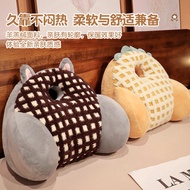 ST-🚢Lambswool Cushion Office Station Long-Sitting Soft Waist Cushion Waist Pillow Ergonomic Back Cushion Lumbar Chair