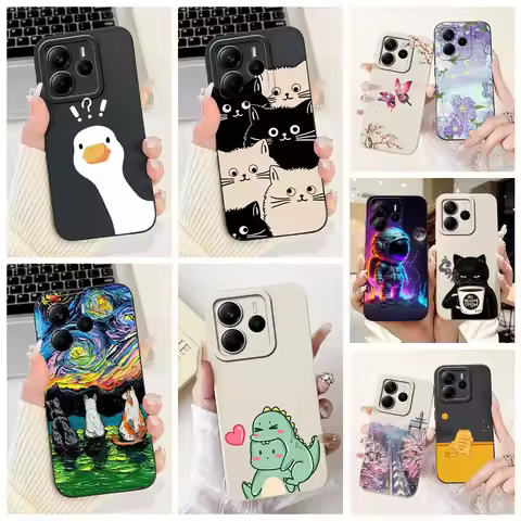 For Xiaomi Redmi Note 14 4G 5G Case Unique Fashion Cartoon Cover Soft TPU Phone Case For Xiaomi Redm
