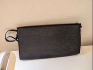 LV mini pochette in black epi leather