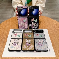 Flower Durable Casing Z Flip4 Z Flip3 Butterfly for Samsung Galaxy Z Flip 4 Z Flip5 Premium Phone Ca