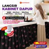 SUPERSAVE Cabinet Curtain Skirting Kabinet Dapur Kitchen Curtain Langsir Dapur Langsir Kabinet Langs