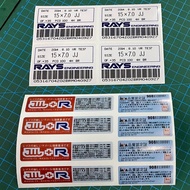 Rays rim sticker (surat beranak)