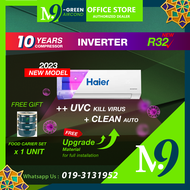 [MIGA] HAIER 1HP/1.5HP/2HP/2.5HP SMART Clean Inverter R32 ***kill 99% bacteria*** Aircond VQC/ VQA SERIES