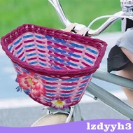 [Lzdyyh3] Kids Bike Baskets Carrier Accessories Storage Tricycle Basket Handlebar Basket for Luggage Riding Travel Folding Bike