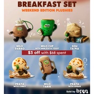 Milo Breakfast Set Plushie Eco Tote Bag (Weekend Edition) - Tarik, Soh Ta Pia, Cup, Dabao, Curry Pra
