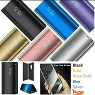 FLIP MIRROR SAMSUNG J7 Prime FLIP COVER MIRROR CLEAR VIEW STANDING/