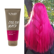 Fuchsia Color Mask Yunsey Dark Pink Hair Color Cream 200ml (New 2024)