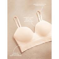 [YWEOKCAU]32B-48F Plus Size Bra Fixed Cup Big Breasts Wireless Bra Seamless Support Non-marking Wome