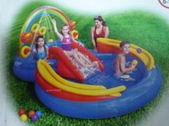 玩樂生活 美國 INTEX57453彩虹溜滑梯戲水池 遊戲池 玩水池 幼兒遊戲球池 兒童遊樂園