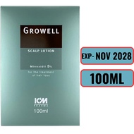 Growell Minoxidil 5% Hair Regrowth Lotion 100ml | Hair Loss Thinning Hair Treatment