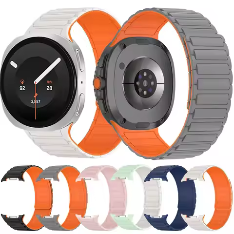 Magnetic Silicone Strap for Samsung Galaxy Watch 8/9 40mm 44mm Sports Bracelet for Samsung Galaxy Wa