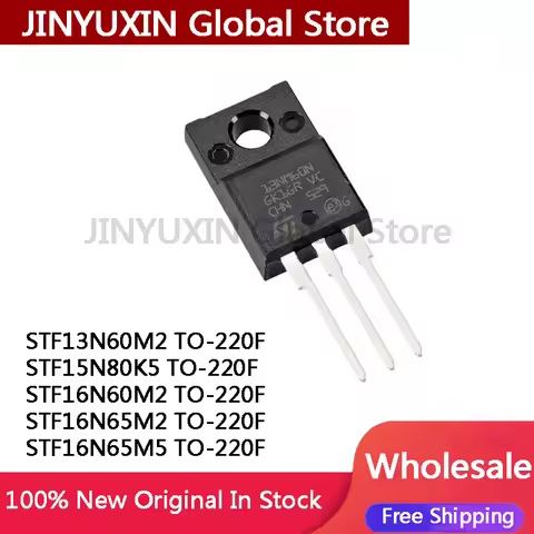 10pcs TO-220F STF13N60M2 STF15N95K5 STF15N80K5 STF16N60M2 STF16N65M2 STF16N65M5 13N60M2 15N80K5 16N6