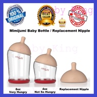 Original Mimijumi Baby Feeding Bottle Bottles 4oz/120ml, 8oz / 240ml Replacement Nipple Nipples Teat