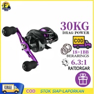 New Casting Fishing Reel Max Drag 20kg Fishing Reel Bright Color 18+1BB Fishing Reel Fishing Reel Fi