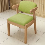全城熱賣 - 餐椅電腦椅實木靠背椅(綠色)