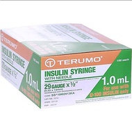 [INSULIN SYRINGE] [29G 1ML] [1 BOX] [100PCS] TERUMO Insulin Syringe Needle 29g X 1/2 1ml- 25PCS / BO
