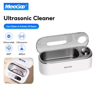MeeGoo Ultrasonic Cleaner Machine UV Sterilization Portable Sonic High Frequency Washing Glasses